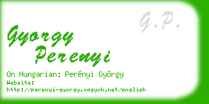 gyorgy perenyi business card
