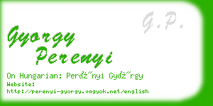 gyorgy perenyi business card